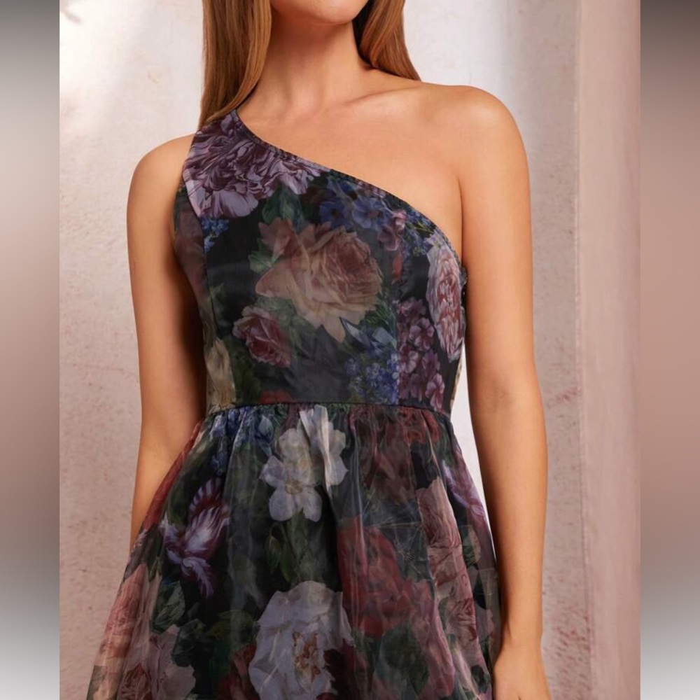 Floral One-Shoulder Dress - Picture 3 of 6
